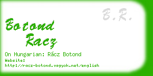 botond racz business card